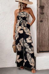 Summer Elegance Strapless Wide Leg Jumpsuit - MXSTUDIO.COM