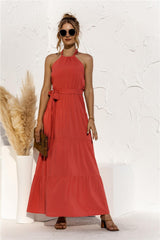 Summer Extravagance Halter Tiered Maxi Dress - MXSTUDIO.COM