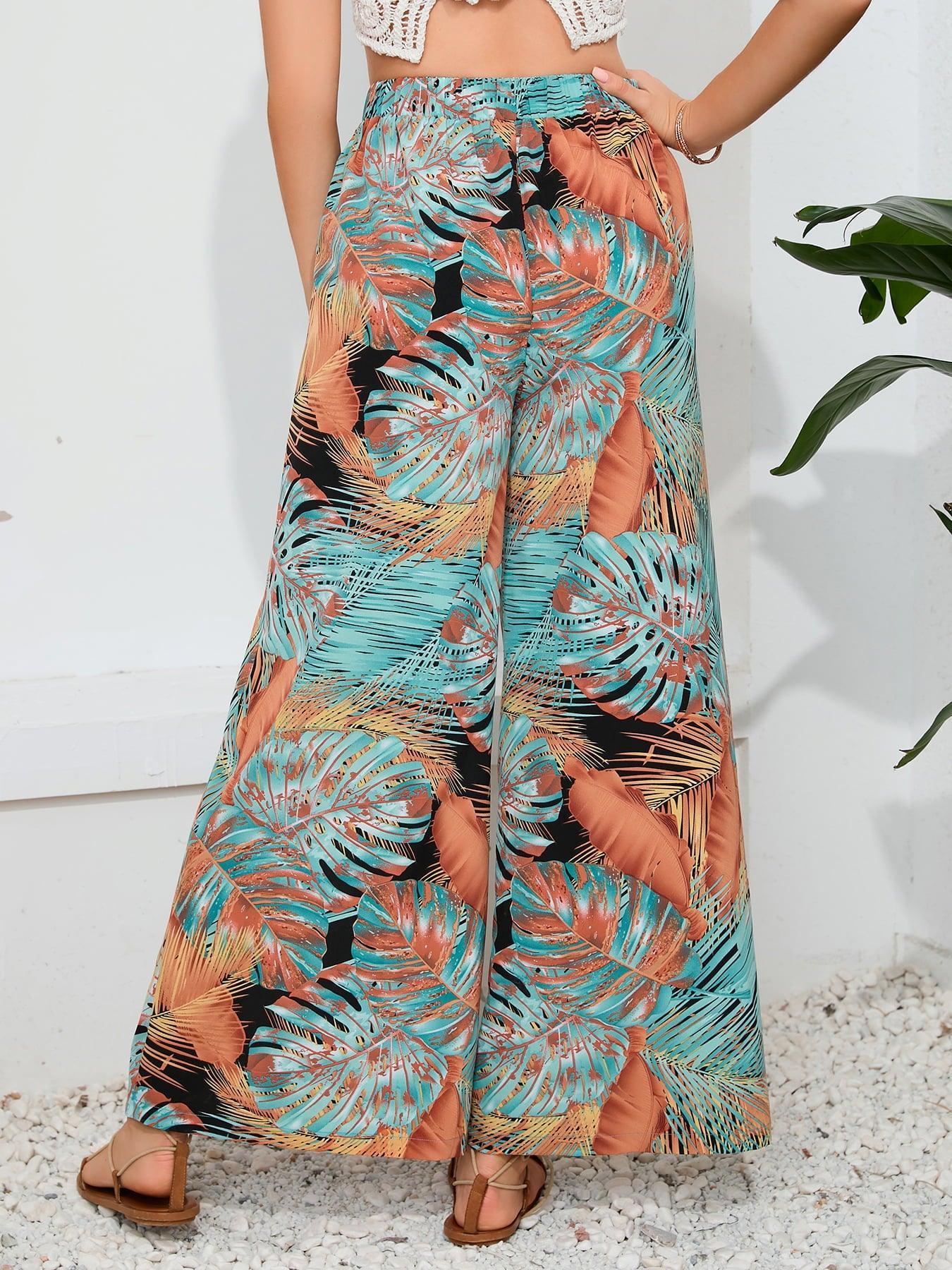 Summer Fab High Waist Slit Wide Leg Pants - MXSTUDIO.COM