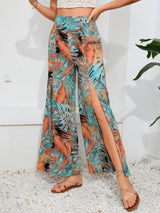 Summer Fab High Waist Slit Wide Leg Pants - MXSTUDIO.COM