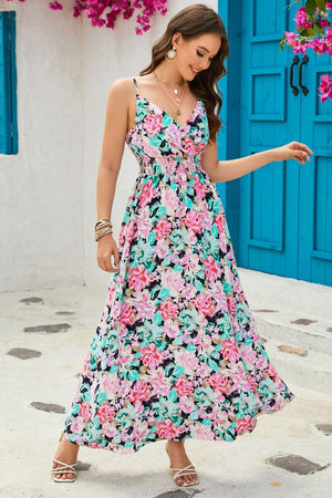 Summer Fascination Floral Sleeveless Maxi Dress - MXSTUDIO.COM