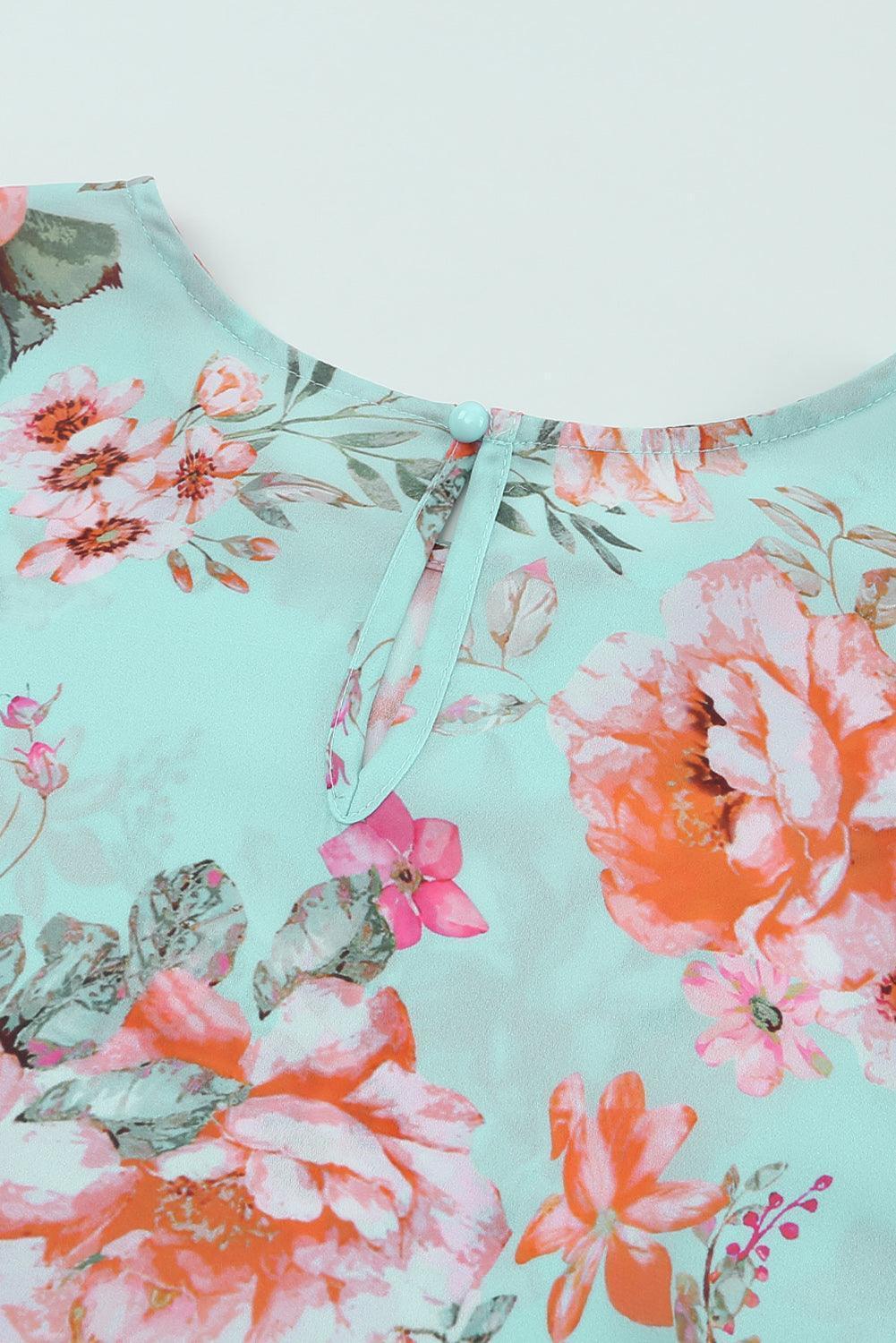 Summer Glow Floral Puff Sleeve Blouse - MXSTUDIO.COM