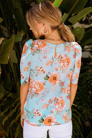 Summer Glow Floral Puff Sleeve Blouse - MXSTUDIO.COM