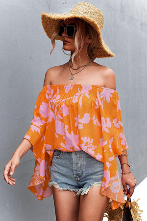 Summer Goddess Floral Off Shoulder Blouse - MXSTUDIO.COM