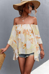 Summer Goddess Floral Off Shoulder Blouse - MXSTUDIO.COM