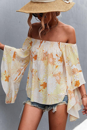 Summer Goddess Floral Off Shoulder Blouse - MXSTUDIO.COM