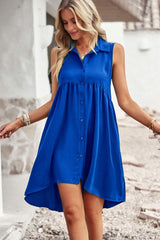 Summer Loving Collared Sleeveless Dress - MXSTUDIO.COM