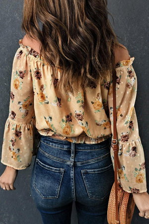 Summer OOTD Floral Off Shoulder Blouse - MXSTUDIO.COM