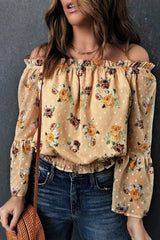 Summer OOTD Floral Off Shoulder Blouse - MXSTUDIO.COM