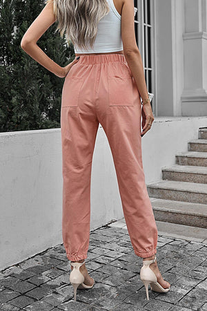 Sunday Fun Elastic High Waist Jogger Pants - MXSTUDIO.COM