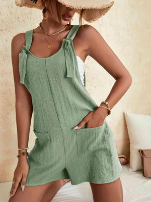 Sunny Chic Pocketed Sleeveless Romper - MXSTUDIO.COM