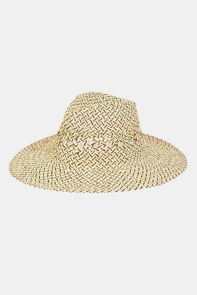 a straw hat on a white background