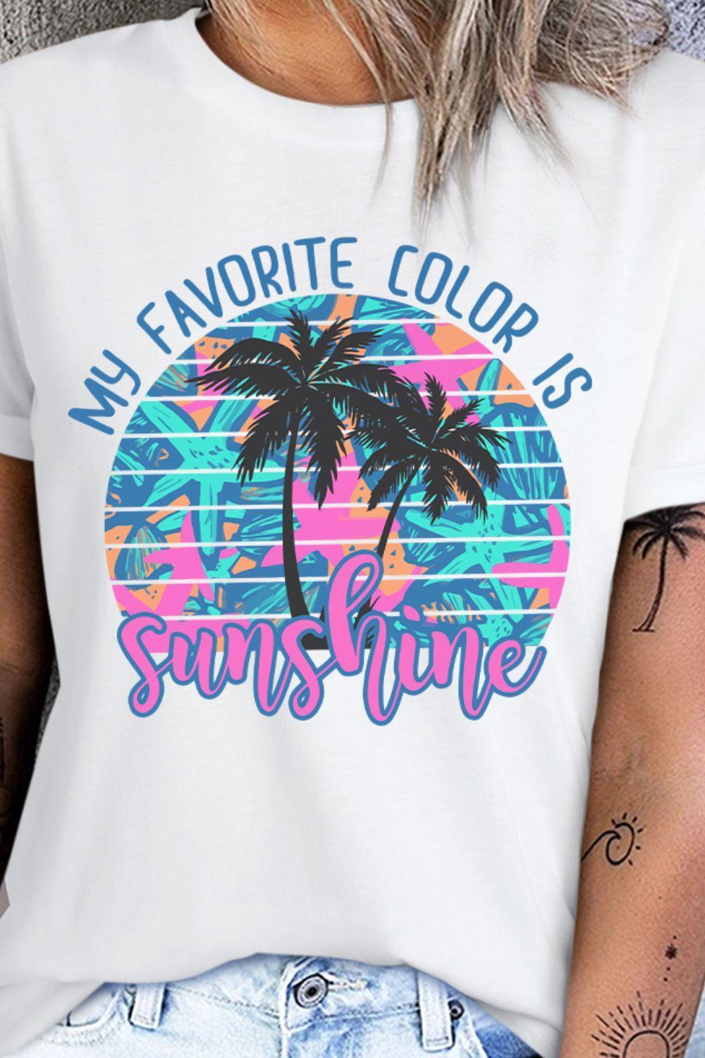 Sunshine White Graphic Tee Shirt - MXSTUDIO.COM