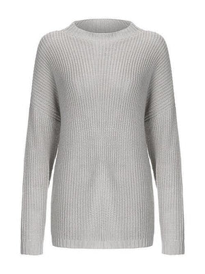 Superb Warmth Knitted Crew Neck Sweater-MXSTUDIO.COM