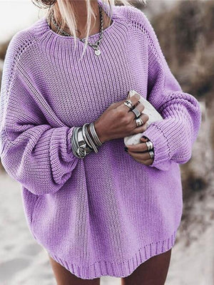 Superb Warmth Knitted Crew Neck Sweater-MXSTUDIO.COM