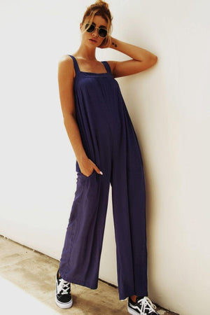 Supercool Sleeveless Wide Leg Square Neck Jumpsuit - MXSTUDIO.COM