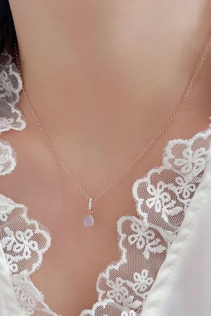 Superior Teardrop Pendant Natural Moonstone Necklace - MXSTUDIO.COM