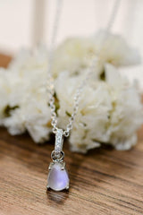 Superior Teardrop Pendant Natural Moonstone Necklace - MXSTUDIO.COM