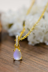 Superior Teardrop Pendant Natural Moonstone Necklace - MXSTUDIO.COM