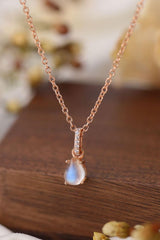 Superior Teardrop Pendant Natural Moonstone Necklace - MXSTUDIO.COM