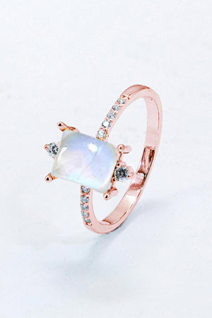 Superior Vogue Sterling Silver Square Moonstone Ring - MXSTUDIO.COM