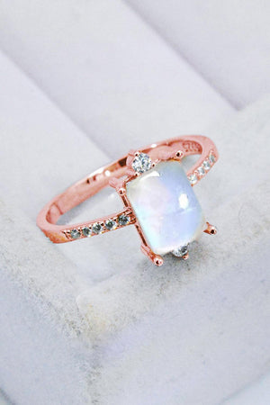 Superior Vogue Sterling Silver Square Moonstone Ring - MXSTUDIO.COM