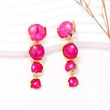 Sustainable Charm Alloy And Rhinestone Earrings-MXSTUDIO.COM