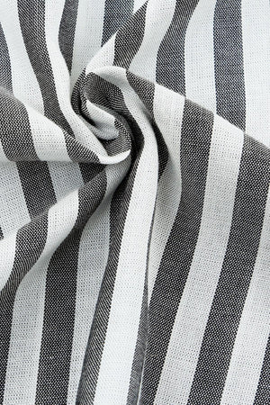 a close up of a black and white striped fabric