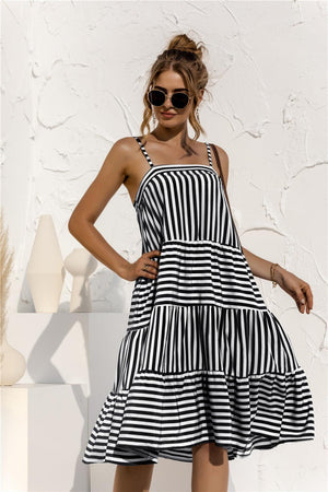 Swing Tiered Spaghetti Strap Dress - MXSTUDIO.COM