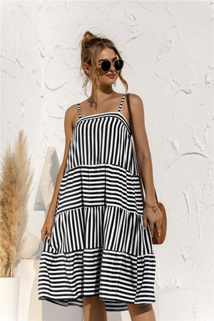 Swing Tiered Spaghetti Strap Dress - MXSTUDIO.COM