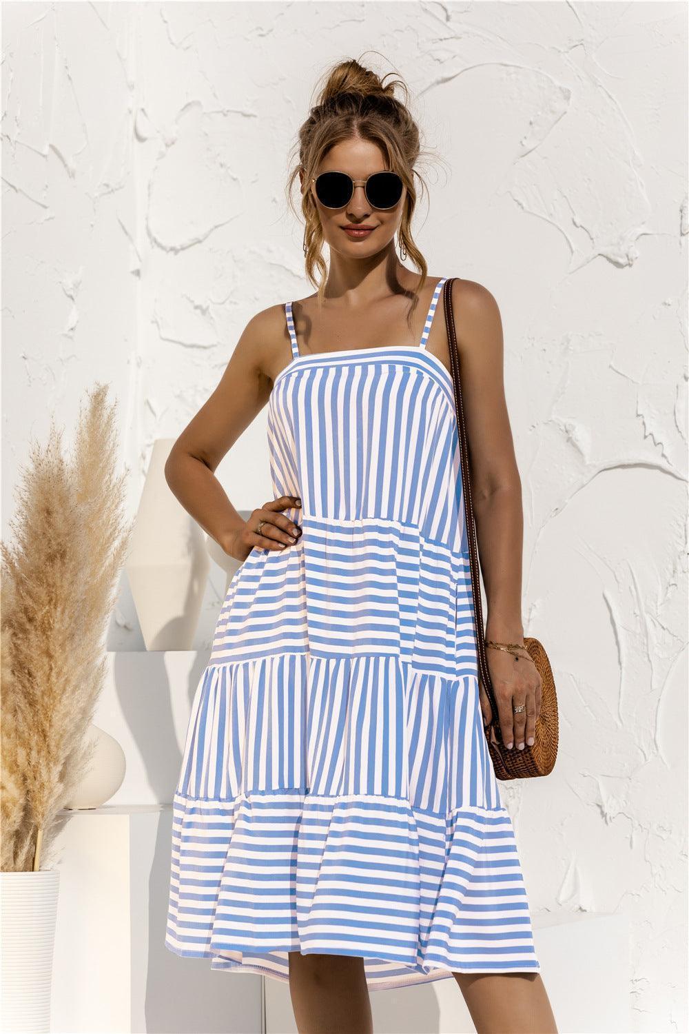 Swing Tiered Spaghetti Strap Dress - MXSTUDIO.COM