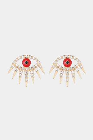 Symbolic All-Seeing Eye Rhinestone Dangle Earrings-MXSTUDIO.COM