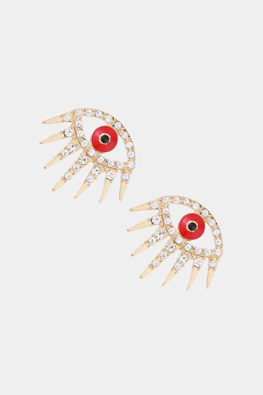 Symbolic All-Seeing Eye Rhinestone Dangle Earrings-MXSTUDIO.COM