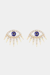 Symbolic All-Seeing Eye Rhinestone Dangle Earrings-MXSTUDIO.COM