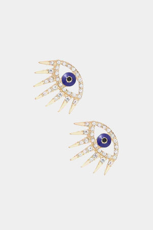 Symbolic All-Seeing Eye Rhinestone Dangle Earrings-MXSTUDIO.COM