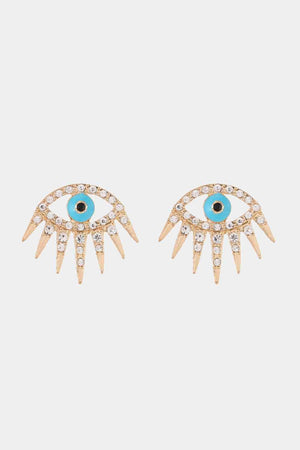 Symbolic All-Seeing Eye Rhinestone Dangle Earrings-MXSTUDIO.COM