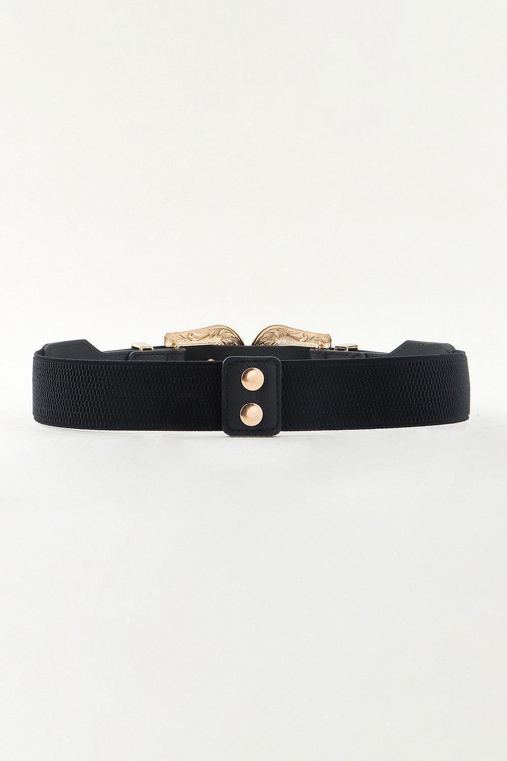 Symmetrical Zinc Alloy Buckle Women Leather Belt - MXSTUDIO.COM