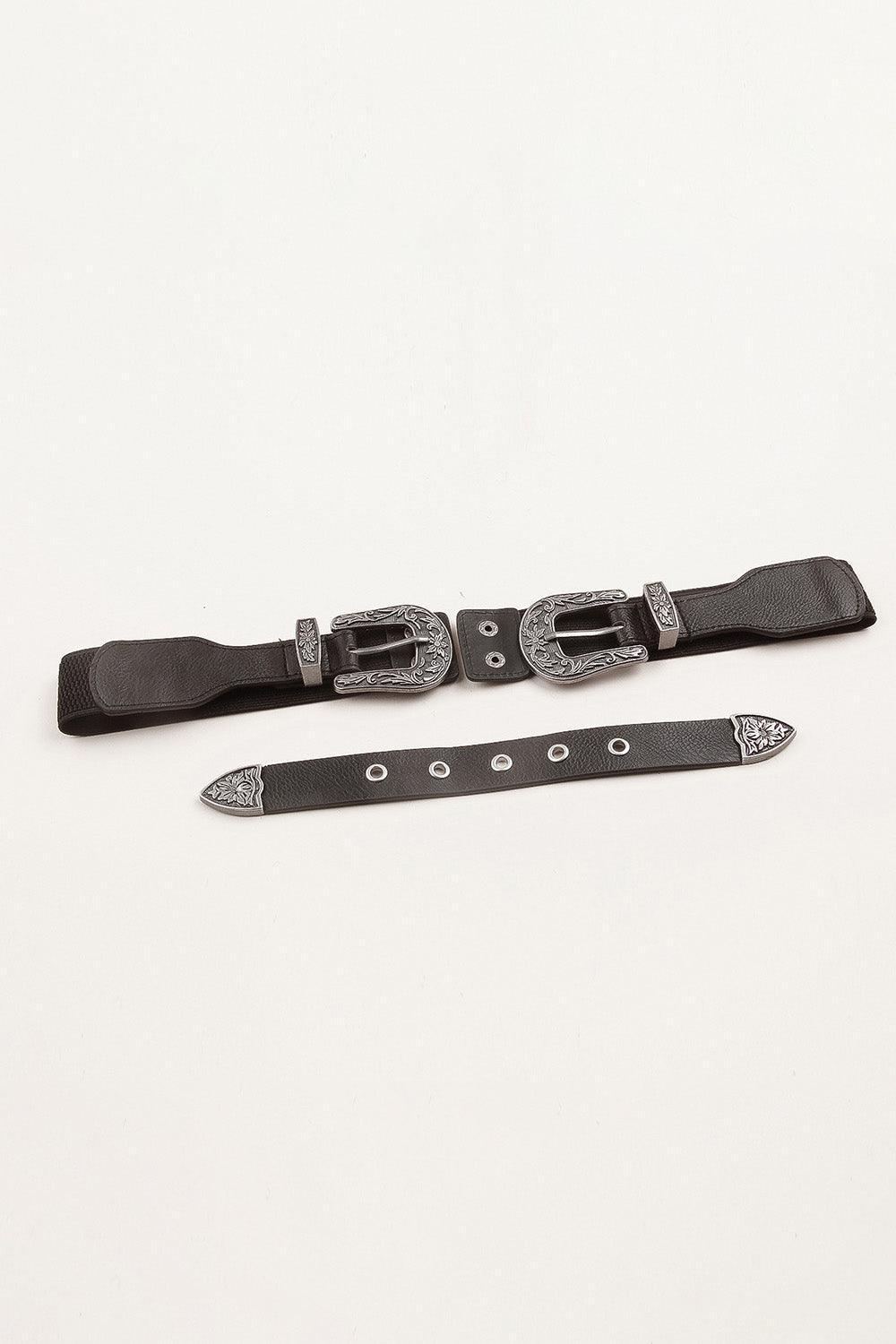 Symmetrical Zinc Alloy Buckle Women Leather Belt - MXSTUDIO.COM