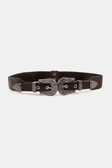 Symmetrical Zinc Alloy Buckle Women Leather Belt - MXSTUDIO.COM