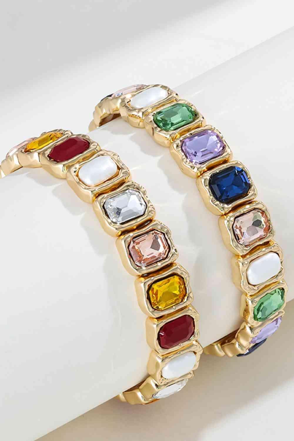 Synthetic Pearl & Glass Stone Fashion Bracelet-MXSTUDIO.COM