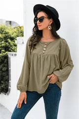 Take A Break Balloon Sleeve Blouse - MXSTUDIO.COM