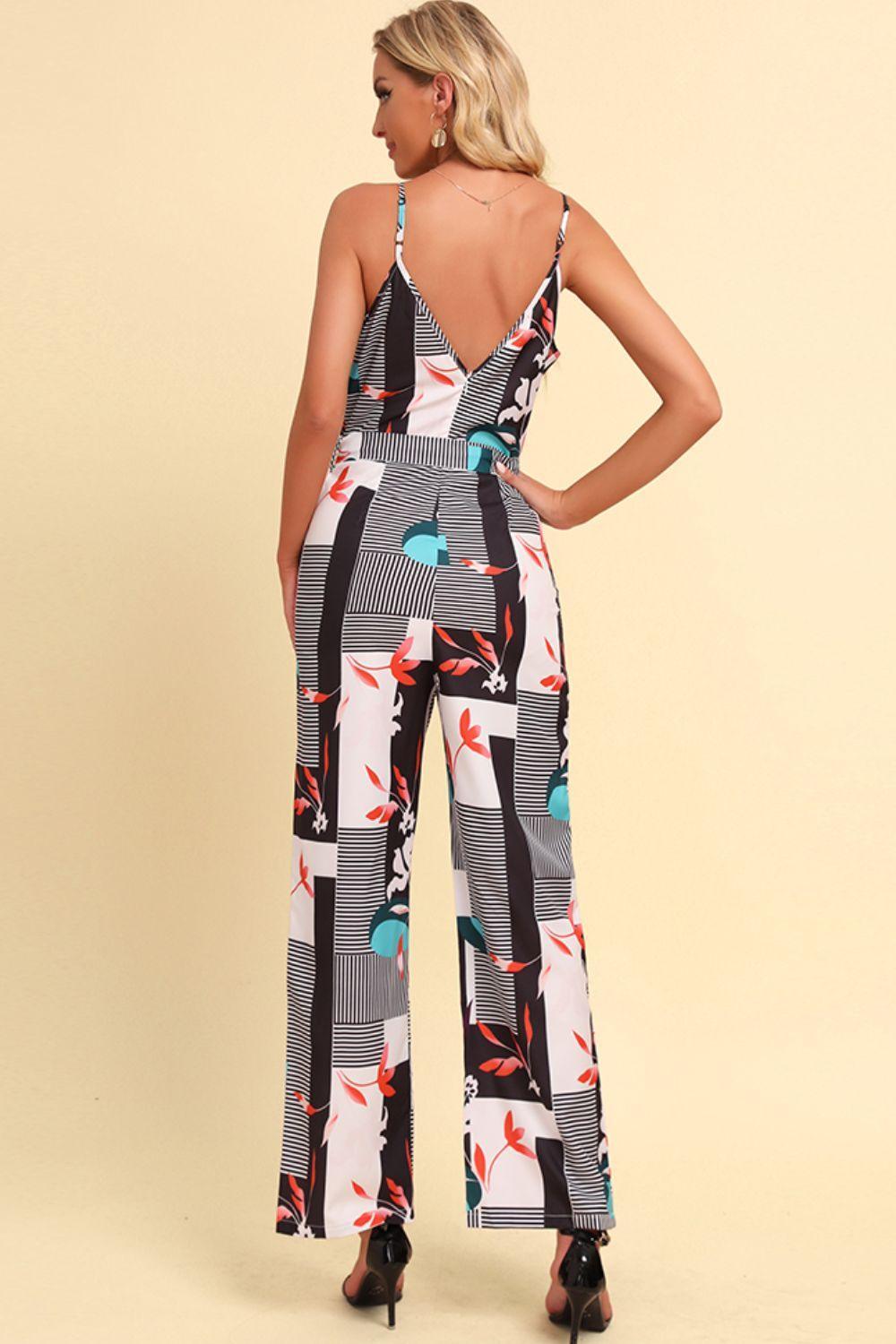 Take Control Tie Waist Spaghetti Strap Jumpsuit - MXSTUDIO.COM