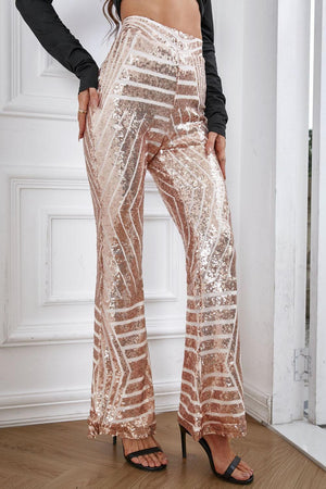 Talk of the Town High Waisted Flare Pants - MXSTUDIO.COM