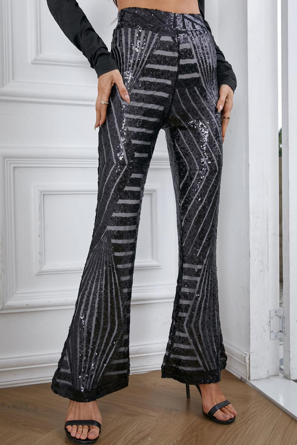 Talk of the Town High Waisted Flare Pants - MXSTUDIO.COM