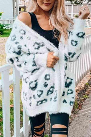 Tamed Comfort Open Front Leopard Print Cardigan-MXSTUDIO.COM