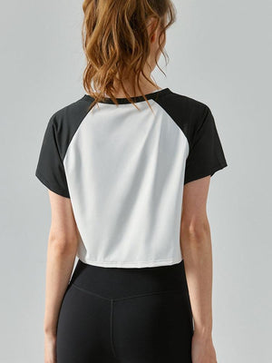 Teen Athlete Short Sleeve Sports Crop Top - MXSTUDIO.COM