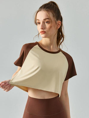 Teen Athlete Short Sleeve Sports Crop Top - MXSTUDIO.COM