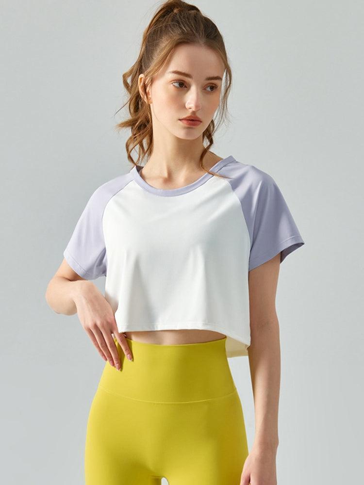 Teen Athlete Short Sleeve Sports Crop Top - MXSTUDIO.COM