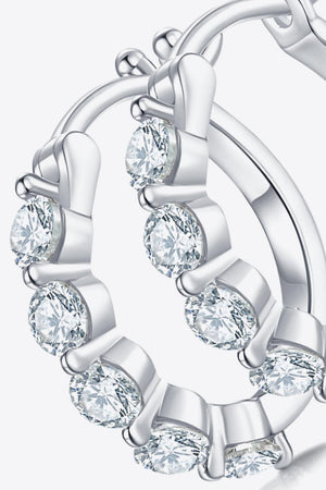 Terrific 925 Sterling Silver 1 Carat Moissanite Earrings - MXSTUDIO.COM