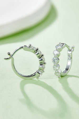 Terrific 925 Sterling Silver 1 Carat Moissanite Earrings - MXSTUDIO.COM